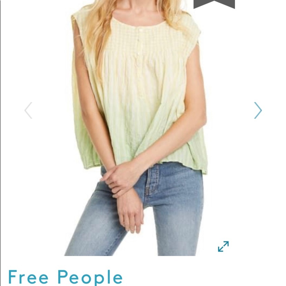 Free people little bit ombre blouse